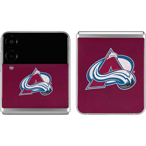 NHL Colorado Avalanche Distressed Galaxy Z Flip4 5G Skin